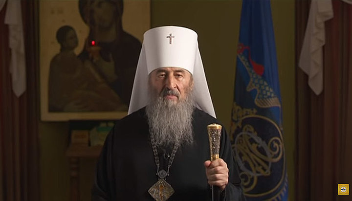 His Beatitude Metropolitan Onuphry of Kiev and All Ukraine. Photo: screenshot of the video on the YouTube channel “Morning with Inter”