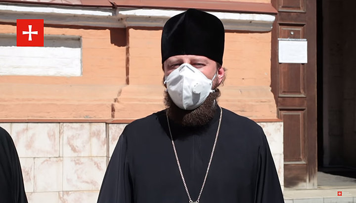 Chief of Staff of the Kiev Metropolitanate of the UOC Bishop Victor (Kotsaba) of Baryshevka. Photo: screenshot of the video on 1Kozak YouTube channel