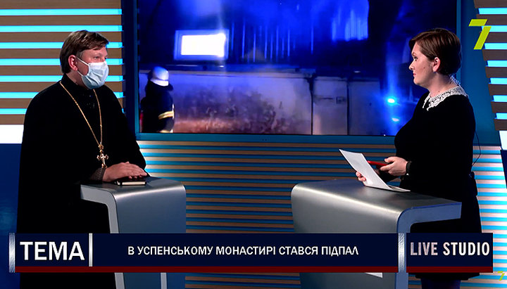 Протоиерей Евгений Гутьяр, секретарь Одесского епархиального управления. Фото: скриншот видео на YouTube-канале «7 канал»