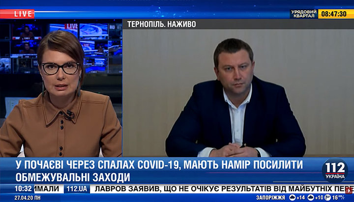 Head of the Ternopil Regional State Administration Vladimir Trush. Photo: video screenshot of the YouTube channel 