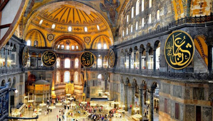 Внутрішнє оздоблення Собору Святої Софії в Стамбулі. Фото: orthodoxtimes.com