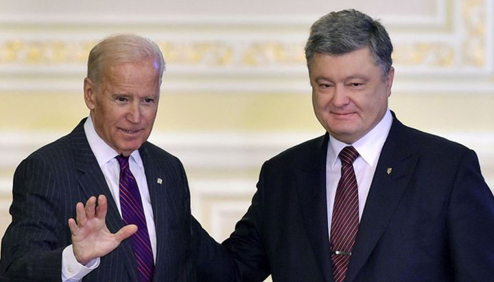 US Vice President Joe Biden and former President of Ukraine Petro Poroshenko. Photo: strana.ua	