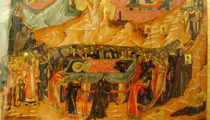Перенесение мощей святителя и чудотворца Николая из Мир Ликийских в Бари, фрагмент иконы. Фото: mihailov-monastir