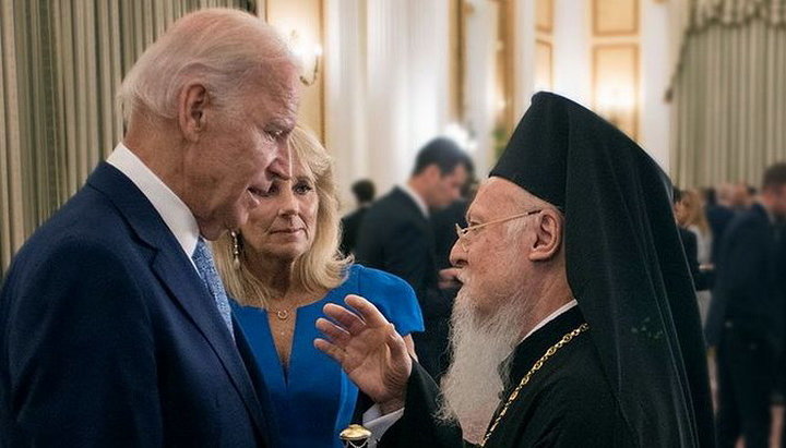 Ο Πατριάρχης Βαρθολομαίος και ο Τζόζεφ Μπάιντεν. Φωτογραφία: pravoslavie.ru