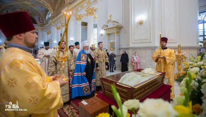 Богослужіння в день пам'яті святителя в кафедральному соборі Одеси. Фото: Одеська єпархія УПЦ