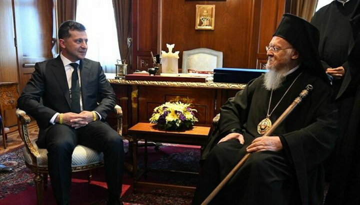 Patriarch Bartholomew and Vladimir Zelensky. Photo: orthodoxtimes.com