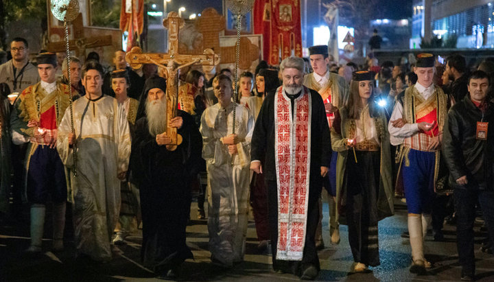 Крестный ход в защиту Церкви в Черногории. Фото: СПЖ