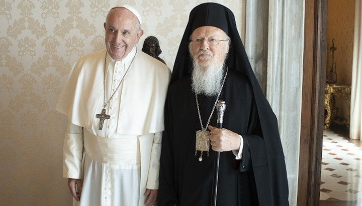 Папа римский Франциск и патриарх Варфломей. Фото: orthodoxtimes