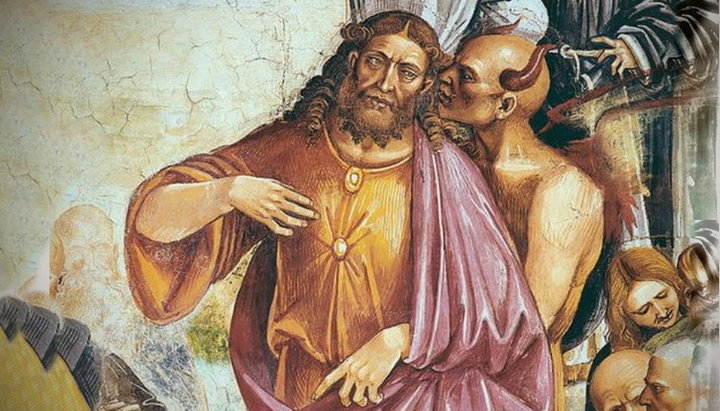 Αντίχριστος και ο διάβολος. Απόσπασμα τοιχογραφίας του Luca Signorelli. Περίπου 1500. Capella di San Brizio, Orvieto. Φωτογραφία: s888.photobucket.com