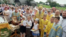 Иерарх УПЦ совершил литургию на пострадавшем от рейдерства приходе в Стенке