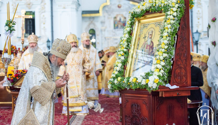 His Beatitude Metropolitan Onuphry at the celebrations in the Kyiv-Pechersk Lavra. Photo: UOC