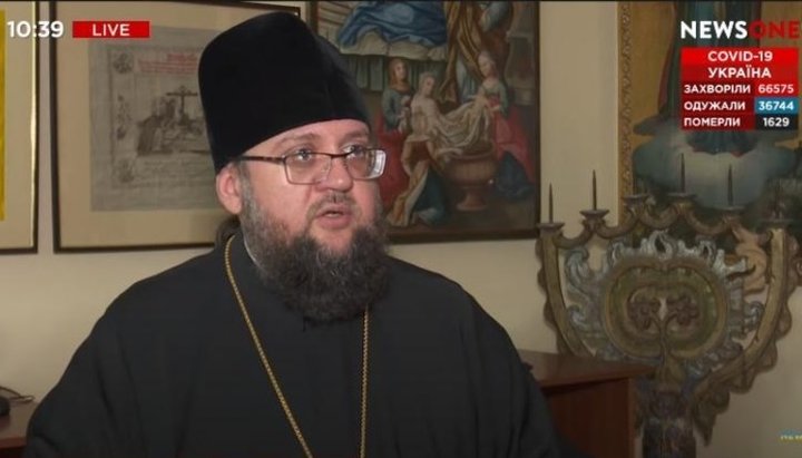 Επίσκοπος Μπέλγκοροντ Σιλβέστρος (Στόιτσεφ). Φωτογραφία: στιγμιότυπο οθόνης/YouTube/NewsOne