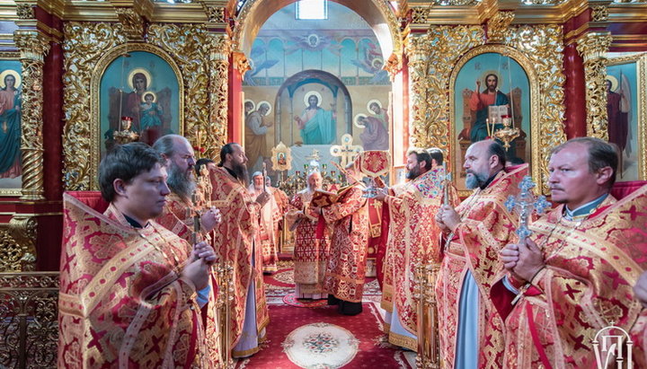Предстоятель УПЦ очолив престольне свято обителі у Феофанії. Фото: news.church.ua