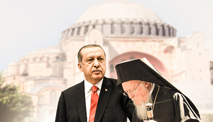 The Orthodox world never heard protests from Patriarch Bartholomew over Erdogan's decisions on Sophia. Photo: UOJ