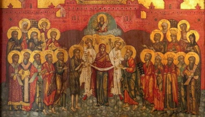 The Protection of the Most Holy Theotokos, a fragment of the icon. A photo: pravoslav-ru.livejournal.com