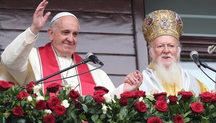 Греческие СМИ анонсировали очередную встречу главы Фанара с папой Франциском. Фото: Sib-catholic.ru