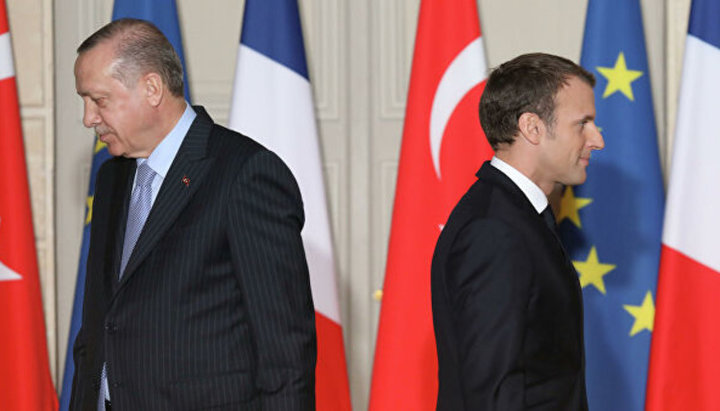 Президенты Турции Реджеп Эрдоган и Франции Эммануэль Макрон. Фото: ria.ru