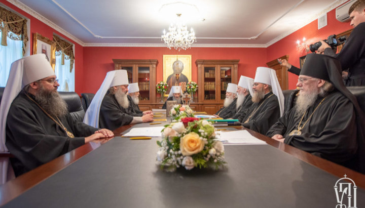 A session of the Holy Synod of the UOC, which decided to celebrate the anniversary. Photo: news.church.ua