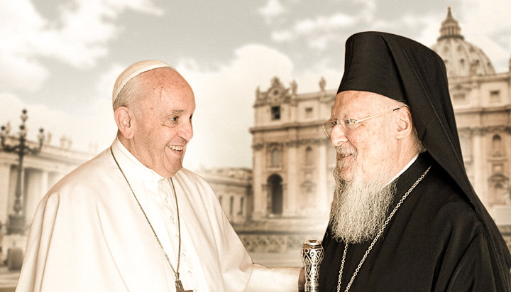 Papa Francisc și Patriarhul Bartolomeu creează o nouă religie? Imagine: UJO