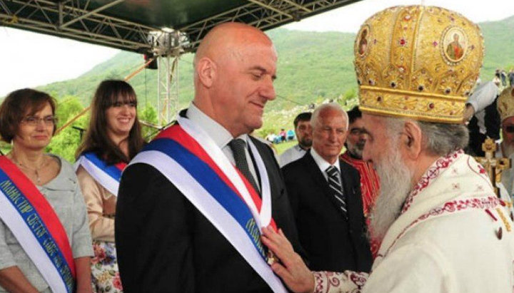 Миодраг Давидович и Патриарх Сербский Ириней. Фото: osvrt.me