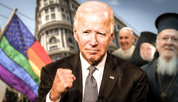 Patriarhul Bartolomeu și Papa îl sprijină în mod activ pe adeptul LGBT și al avortului – Joe Biden. Imagine: UJO