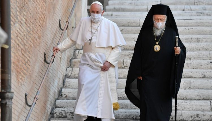 Патріарх Варфоломій і папа Франциск. Фото: vaticannews.va