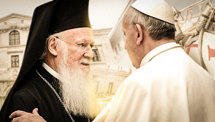 Patriarhul Bartolomeu și Papa intenționează să ajungă la Euharistia comună. Imagine: UJO