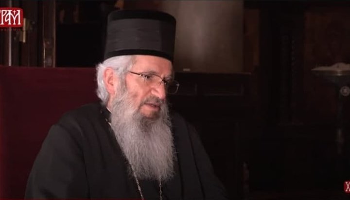Bishop Ioann, temporary сhancellor of the Beglrad-Karlovac Archdiocese of the SOC. Photo: screenshot of the video from Televizije Hram YouTube channel