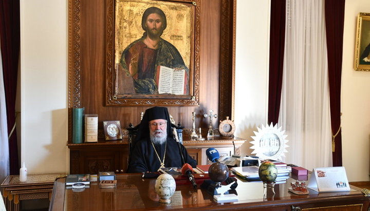 Arhiepiscopul Hrisostom al II-lea al Ciprului. Imagine: ageliaforos.com