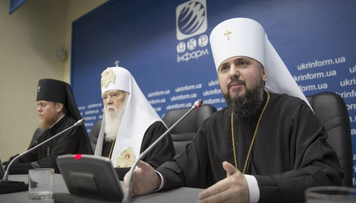 Eustratiy Zoria, Filaret Denisenko and Epiphany Dumenko. Photo: unian.net