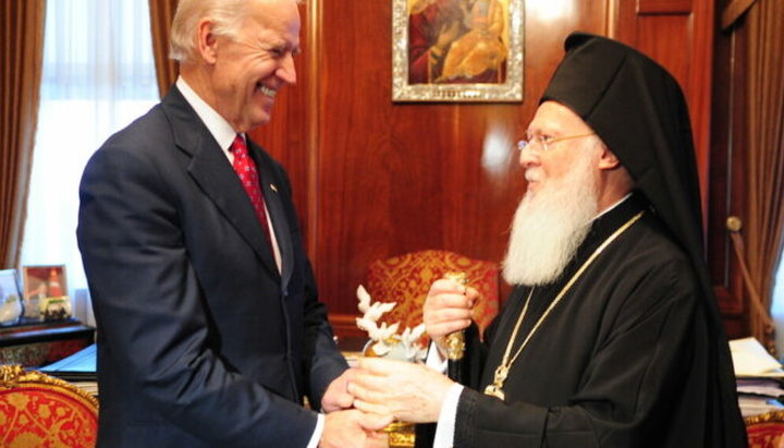 US President Joseph Biden and the head of the Phanar, Patriarch Bartholomew. Photo: orthodoxtimes.com 