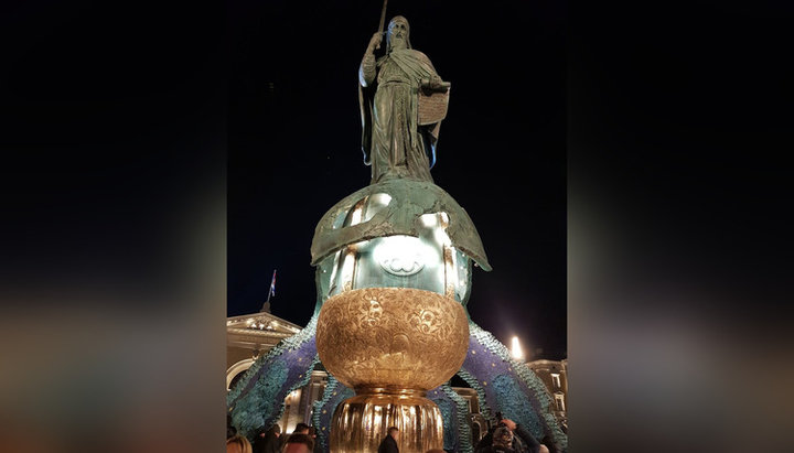  Пам'ятник святому Симеону Мироточивому в Белграді. Фото: Telegram-канал СЕРБІЯ_ПРЯМАЯ ЛІНІЯ