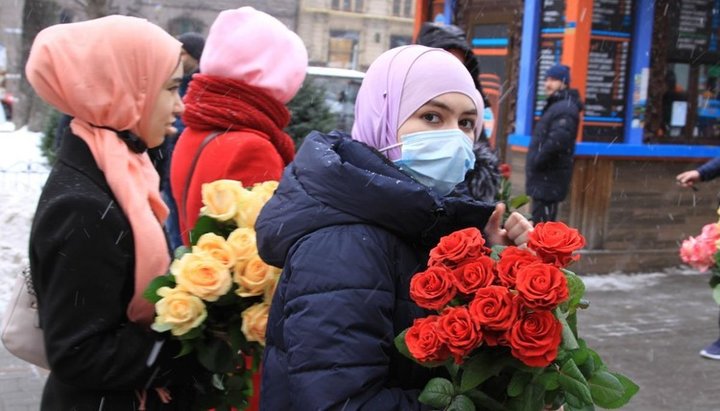 Акція мусульманок у Києві. Фото: muslimwomen.com.ua