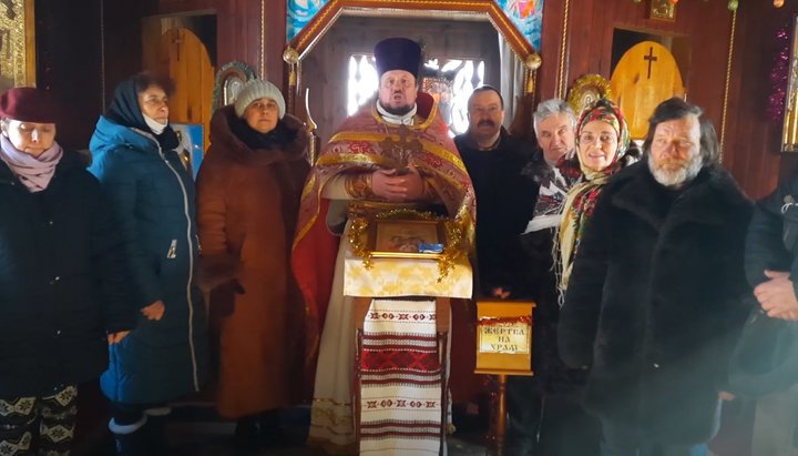 Parish of the UOC-KP in Klavdievo-Tarasovo. Photo: screenshot of Struk's YouTube channel 