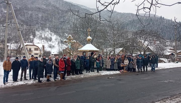 Community of the UOC in Dilove village, 14.02.21. Photo: Facebook page of the user Venedikt Khromiy