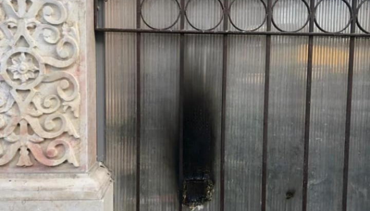 Сліди підпалу румунського монастиря в Єрусалимі. Фото: lpj.org