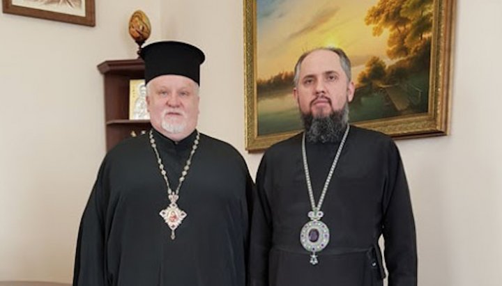 Viktor Bed’ (left) and Sergei (Epiphany) Dumenko. Photo: religion.uz.ua
