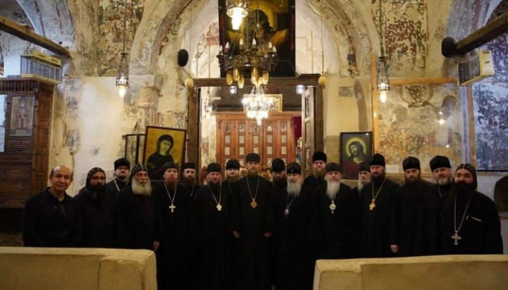 Делегація УПЦ в монастирі Сирійців, Єгипет. Фото: vzcz.church.ua