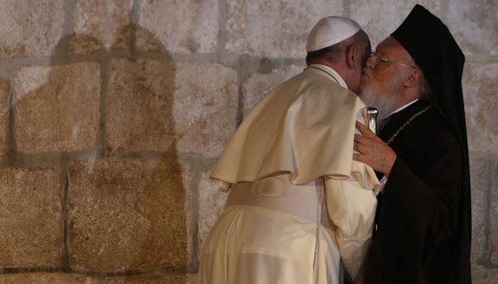 Papa Francisc li Patriarhul Bartolomeu. Imagine: day.kyiv.ua