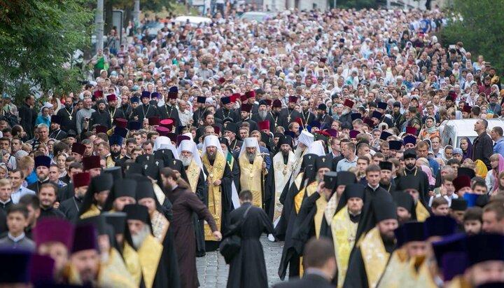 Religious procession of the UOC in Kyiv on the Day of the Baptism of Rus, 2019. Photo: news.church.ua