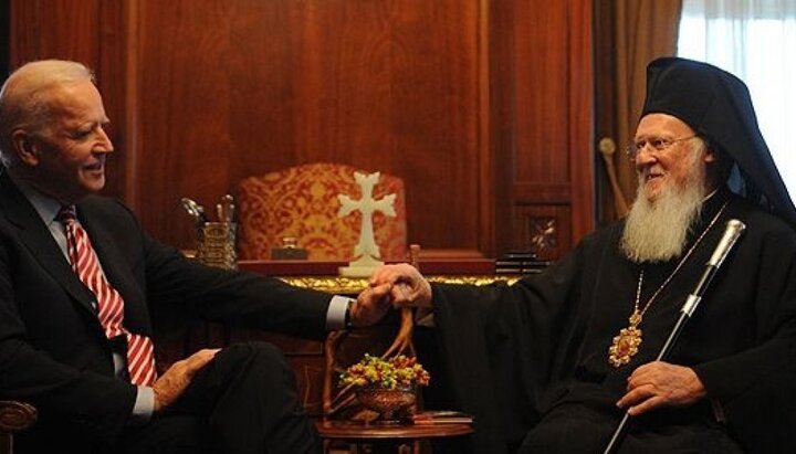 Президент США Джо Байден і патріарх Варфоломій. Фото: vimaorthodoxias.gr