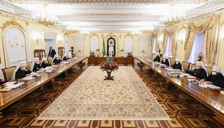 Заседание Священного Синода РПЦ 13 апреля 2021 года. Фото: foto.patriarchia.ru