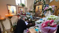 Митрополит Феодор совершил молебен у мироточивой иконы Богородицы в Сельцо