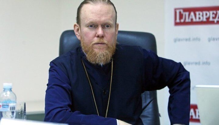 Purtător de cuvânt al Bisericii Ortodoxe a Ucrainei (BOaU schismatică) Evstratie Zorea. Imagine: Glavred