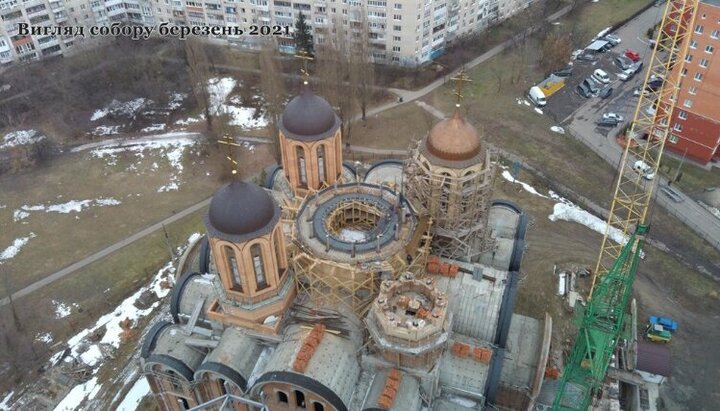 Строительство кафедрального собора Всех Святых земли Волынской. Фото: pravoslavna.volyn.ua