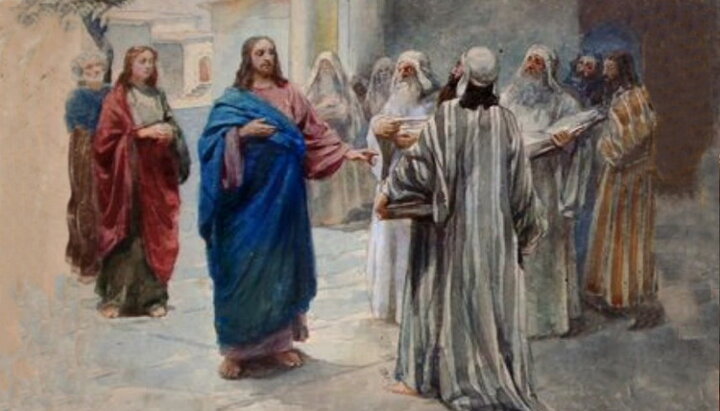 Христос розмовляє з фарисеями. Клавдій Васильович Лебедєв (1852-1916). Фото: ippo.ru