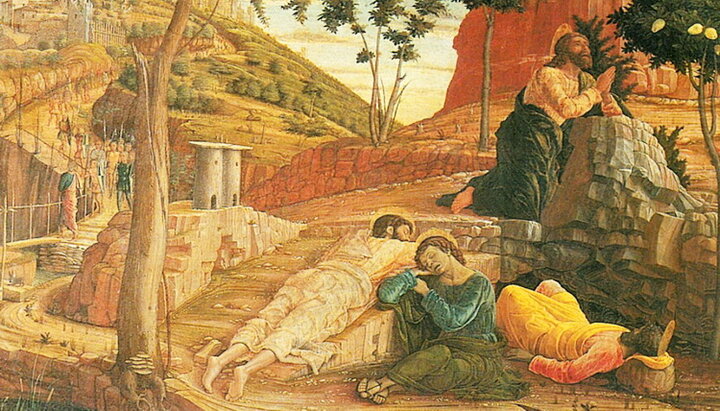 Христос на горі олив (1460). Андреа Мантенья. Фрагмент. Фото: gallerix.ru