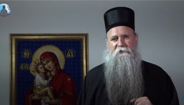 Bishop Joanikije of Budimlja and Nikšić. Photo: screenshot of Youtube channel ‘Ukrainska Pravoslavna Tserkva’ (‘Uktainian Orthodox Church’)