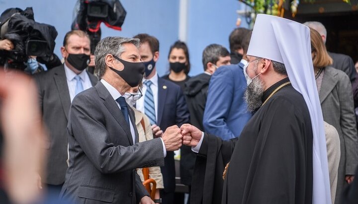 A meeting of the US Secretary of State and the Head of the OCU in Kyiv, 6.05.2021. Photo: Epiphany Facebook page