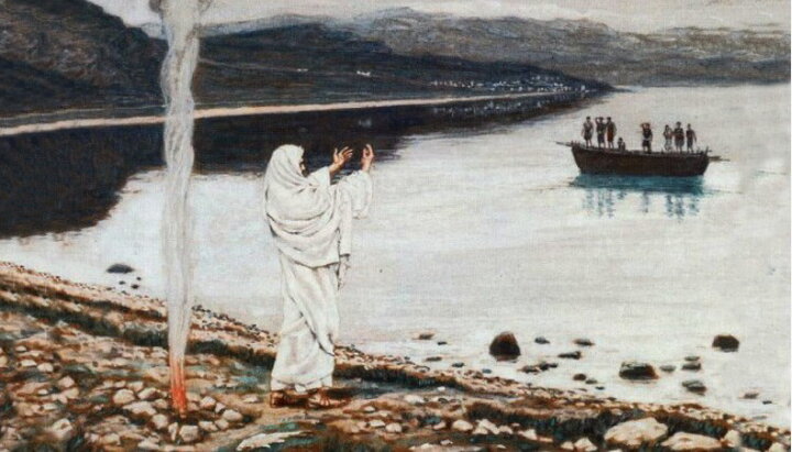 Явление Иисуса Христа на берегу Тивериадского озера по воскресении. Джеймс Тиссо. Фото: toraart.com